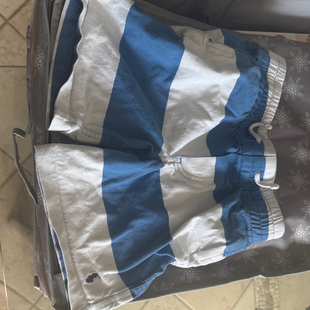 Polo Ralph Lauren Blue and White Swim Trunks